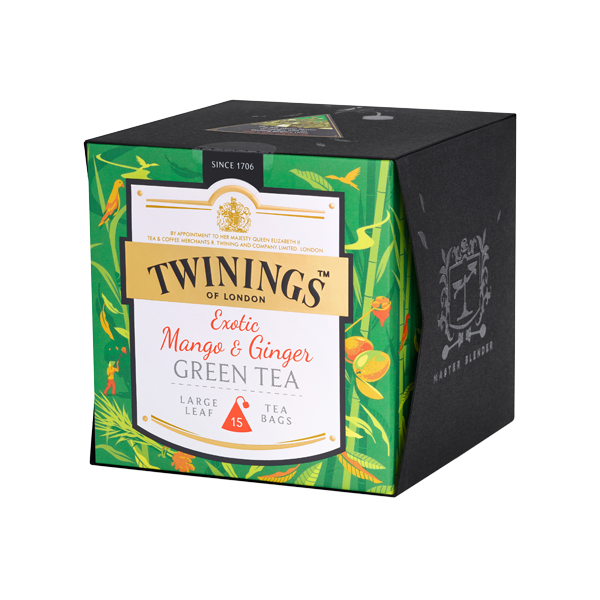 Twinings Exotic Mango & Ginger Green Tea Platinum Tee Grüntee